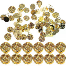 50 set da 10 mm con chiusura a farfalla, fermaglio per spille, fermaglio per spille da bavero, fermaglio