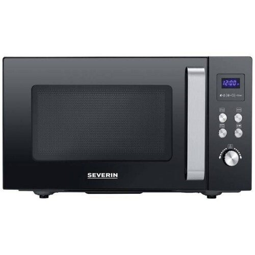 Severin MW 7763 Microondas preto, aço inox 900 W função grill