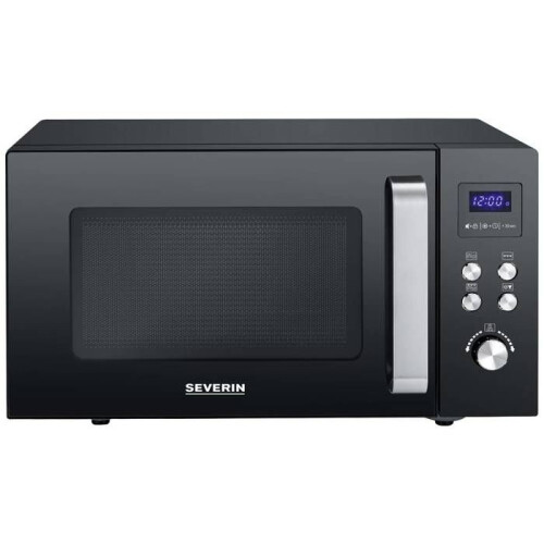 Severin MW 7763 Microondas preto, aço inox 900 W função grill 1