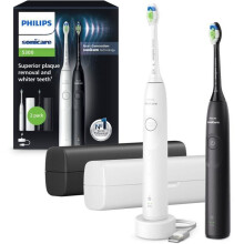 Spazzolino da denti - PHILIPS - HX7109/01 - Sonicare - Doppio manico Serie 5300 - Bianco e Nero - Elettrico
