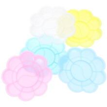 100 Pieces Mini DIY Palette Paint Tray Holder for Nail Art and Gouache Mixing - Child-Friendly Plastic Art Supplies AG6XMP98529OQ15Y596LI
