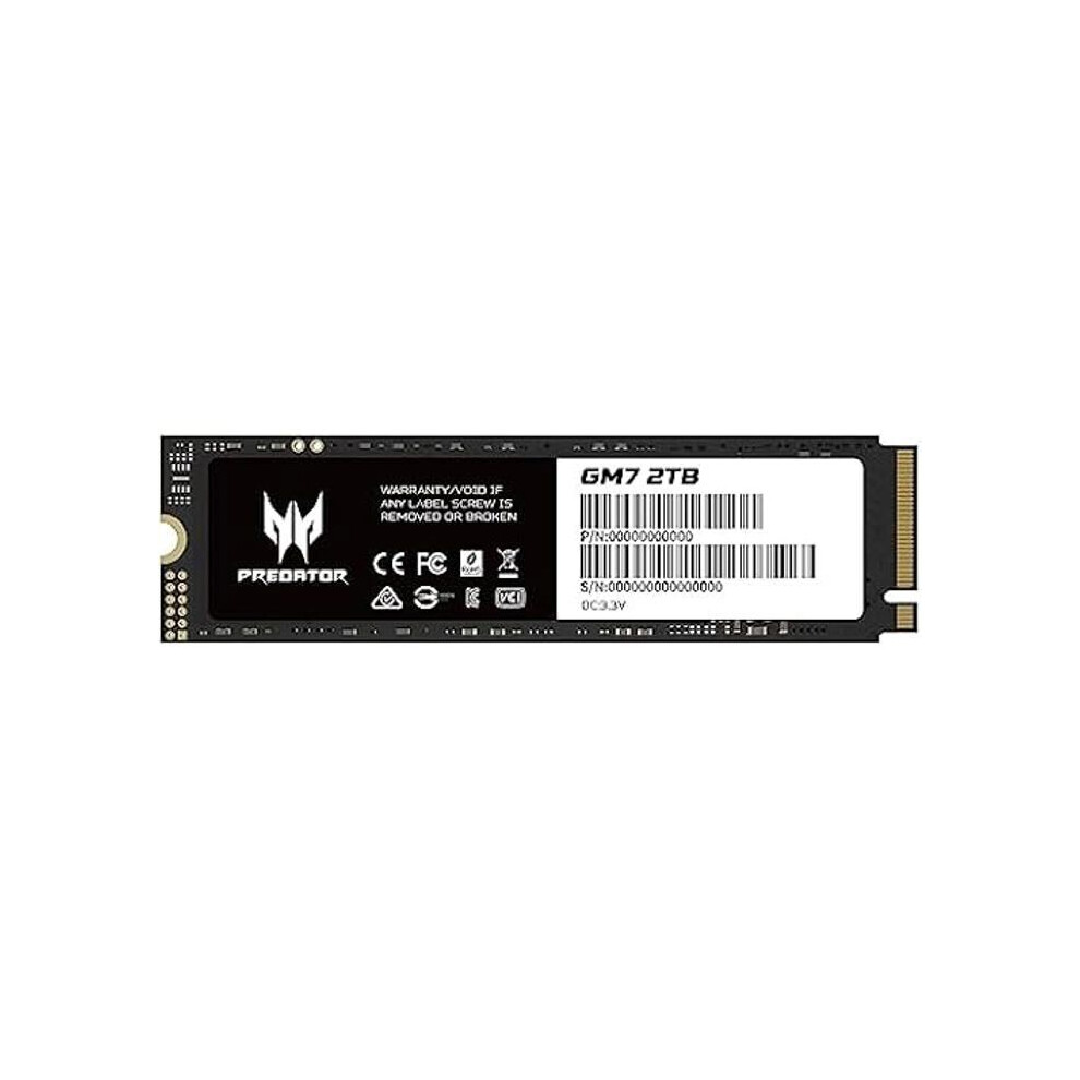 Acer Ssd Predator GM7 Da 2TB, M.2 2280 Pcie Gen4 X4 Nvme 2.0, Fino A 7400 Mb/S, Con Tecnologia Hmb+Slc, Unità Ssd Interna Per Pc Portatile, Desktop E PS5-image
