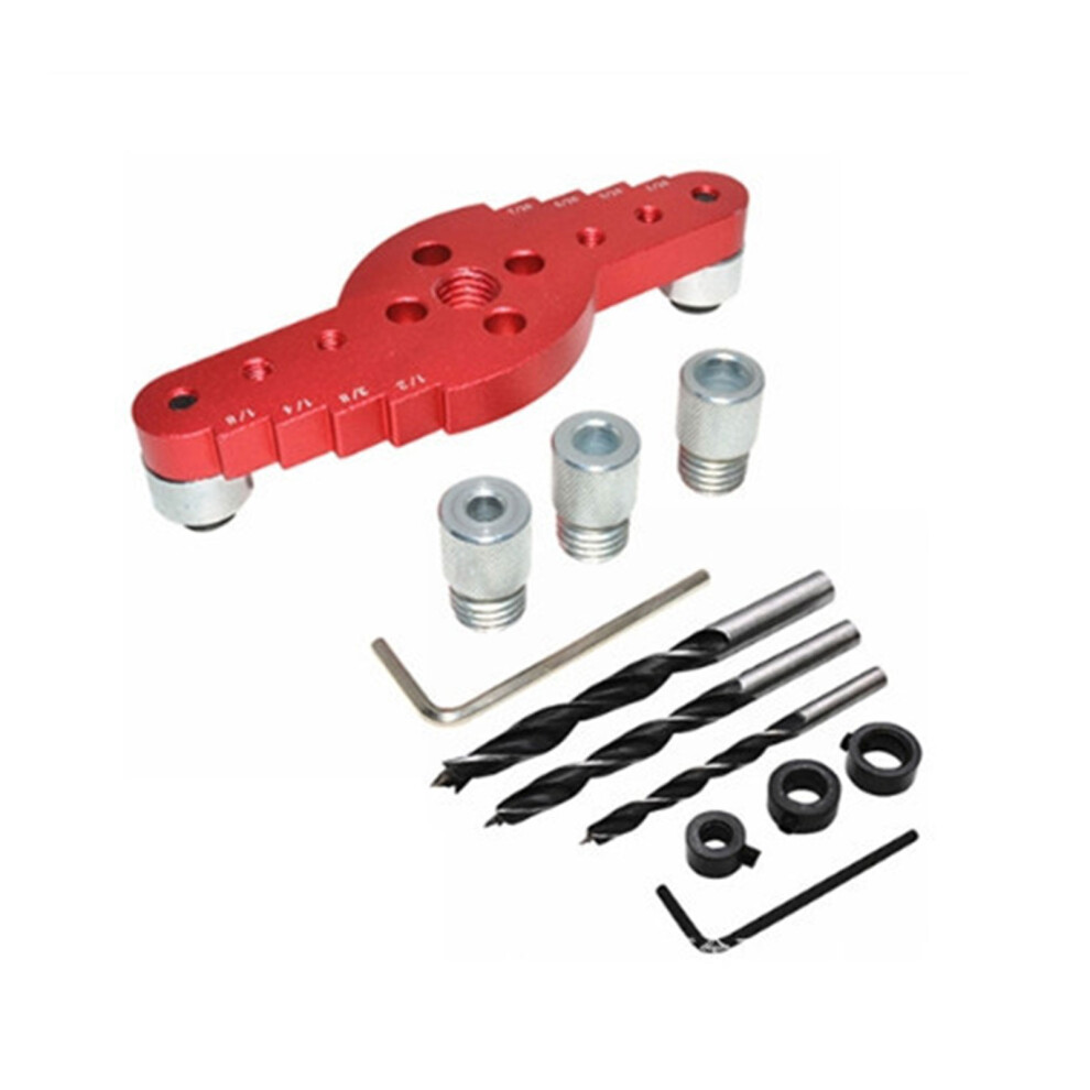 (12pcs) Aluminum Alloy Woodworking Punching Locator Tool For Accurate Drilling