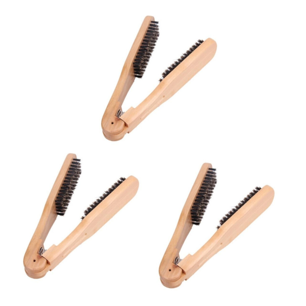 Hair Straightening Comb Set - 3pcs Hair Brush and Hair Straightener Comb for All Hair Types, Heat-Resistant Material