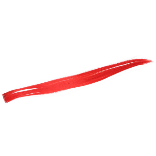 5 pezzi di extension con clip, rosso brillante, 55 cm, clip da 3 cm 2