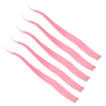 5 pezzi di extension per capelli clip-in rosa chiaro 55 cm/21,65 in