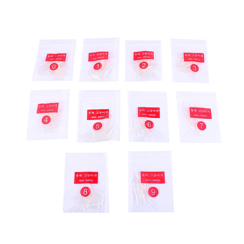 500Pcs Stilettos Sharp False Nail Art Tips Salon