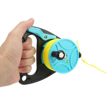 Bobina subacquea con fermo-pollice 46 m 13  14  5,3 cm giallo-blu