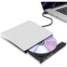 External CD/DVD Drive for Laptop, USB 3.0 Ultra-Slim Portable Burner Writer Compatible with Mac MacBook Pro/Air iMac Desktop Windows 7/8/10/XP/Vista (