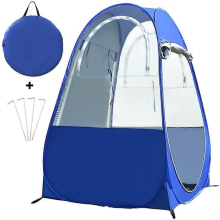 Pop Up Single Person Ice Fishing Shelter Rain-Proof UV-Protection Fishing Tent with Doors on Both Sides