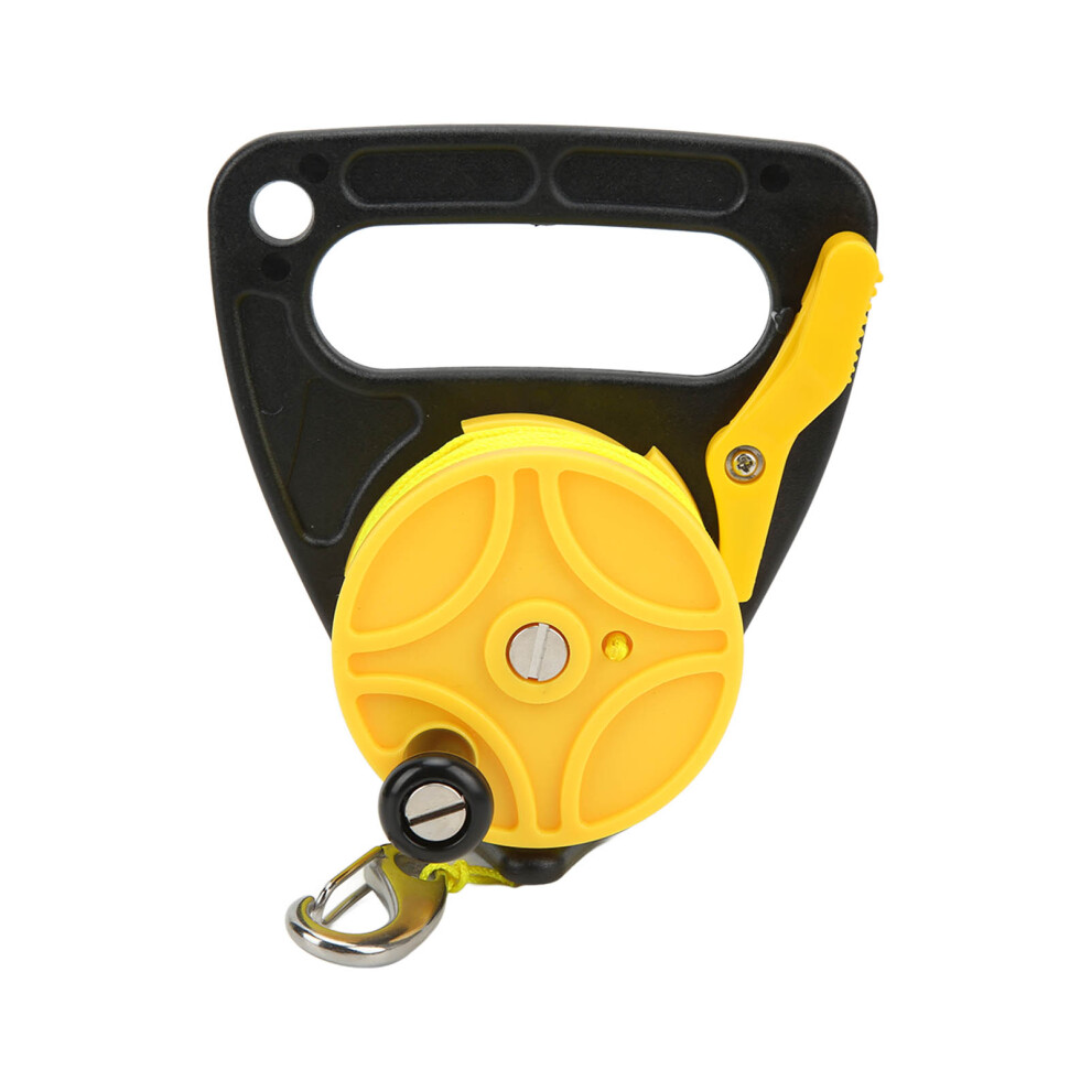 Taucherfischerei-Rolle Mit Daumenstopp-Haken FüR Schnorcheln, Wasser- Und Unterwassersport, 46M, Gelbes Kabel, Gelbe Rolle-image