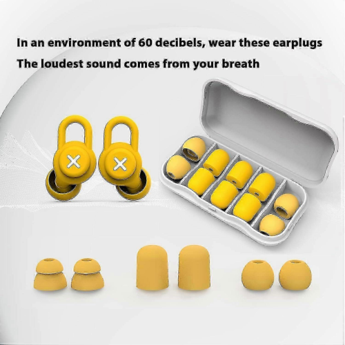 Ear Plug Compatible with 40db Noise Cancelling Earbuds, Soft Silicone Earplug Compatible with Sleeping, Anti Snoring Devices, Hearing Protect 2