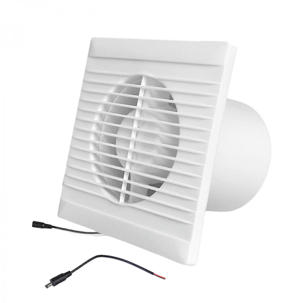(White)Wall Mount 12V2.4w Exhaust Fan High Speed Ventilation Systems Fan Compatible With Greenhouse Shed And Garage Air Circulations Fan Whit 6477056399473