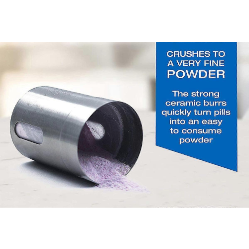 Pill Crusher - Crushes Multiple Tablets To A Fine Powder - Metal Medicine Grinder 2