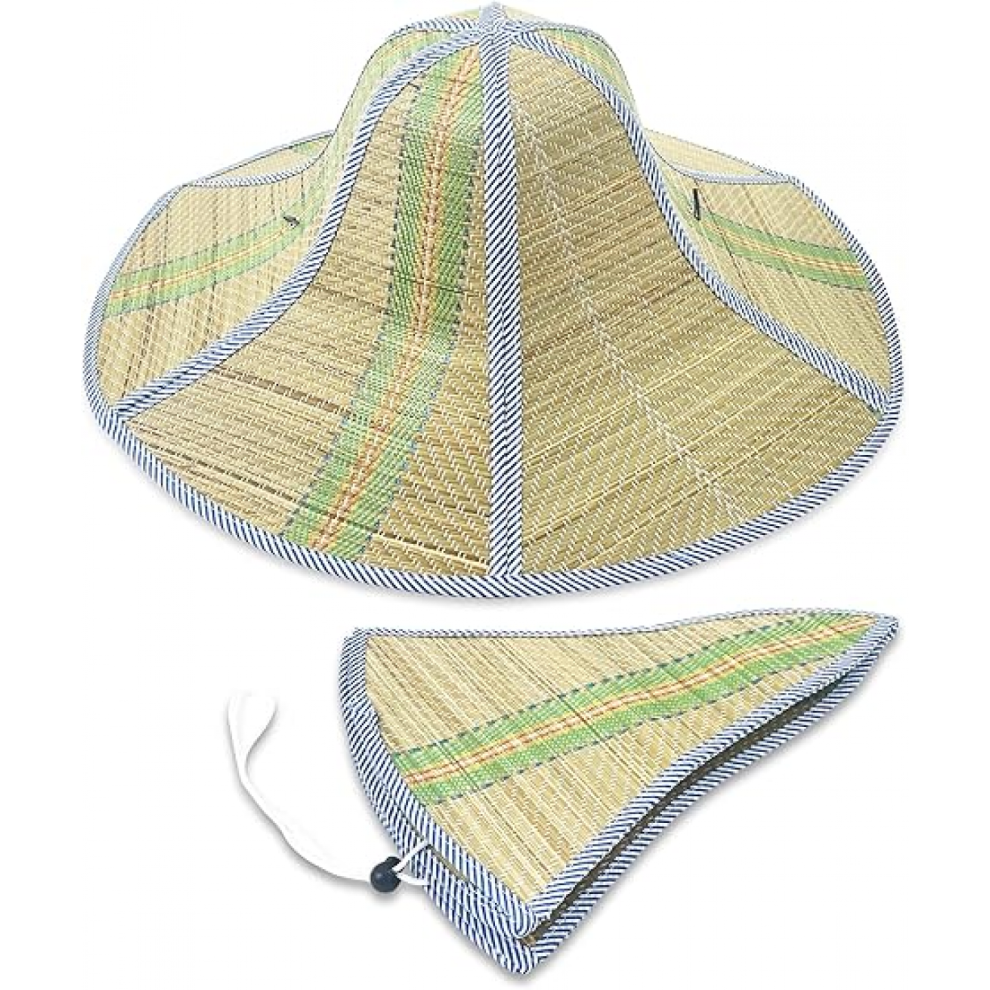 Spring Summer Foldable Anti-UV Wide Brim Sunshade Hats Beach Cap Fisherman Cap Sun Hat Straw Hat-image-OPC-PJP588D-NEW