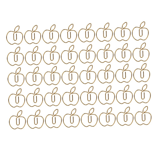 40 pièces de grandes pinces en forme de pomme dorée, 2,4x3 cm 1