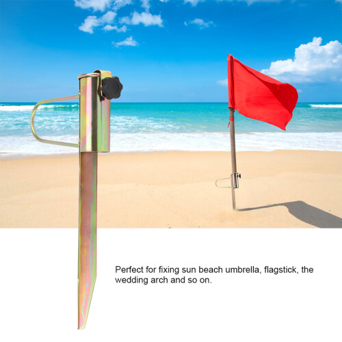 1Pc Iron Sun Beach Fishing Umbrella Holder Sand 2