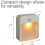 Sleep Friendly Battery-Powered Motion-Sensing LED Stick-Anywhere Nightlight with Amber Color Light (1-Pack), White 2