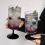 Glass Wine Glass, Square White Wine Glass, Modern Crystal Stemware 3