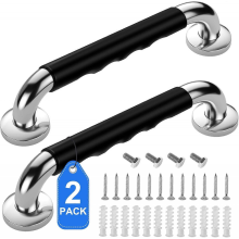 2 Pack 16 Inch Grab Bars compatible with Bathtubs and Showers, Anti Slip Handicap Grab Bars compatible with Shower, Safety Bath & Toilet