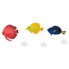 3Pcs Silicone Floating Clownfish Aquarium Fish Decor, Sizes up to 9cm