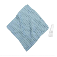 (Blue)30 * 30cm Small Square Towels Strong Water Absorption Waffle Bath Supplies Gift Household Bathroom Rag Washcloths
