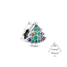(SS0139) 2025 Christmas Tree Reindeer Gingerbread Man Charm Beads Fit Original 925 Sterling Silver Pendant Bracelet DIY Jewelry Christmas Gift
