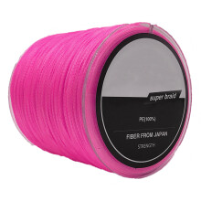 300m PE Angelschnur Karpfen 4-Fach geflochtene Anti-Biss-Leine Zubehör für Reservoir-Köderangeln Pink1