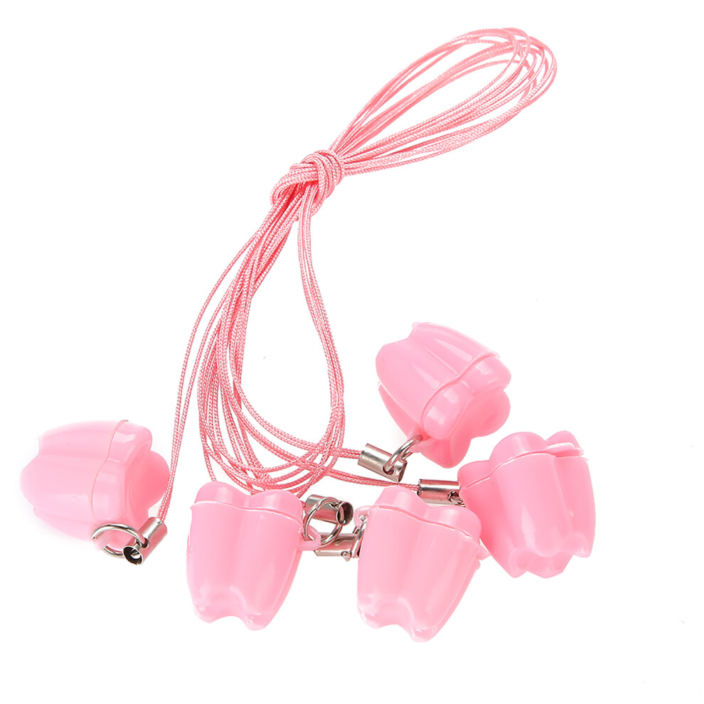 5pcs Plastic Baby Milk Tooth Storage Box with Rope