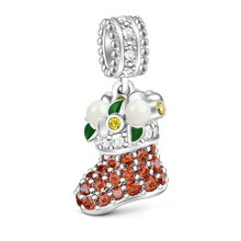 (SS1488) 2025 Christmas Tree Reindeer Gingerbread Man Charm Beads Fit Original 925 Sterling Silver Pendant Bracelet DIY Jewelry Christmas Gift