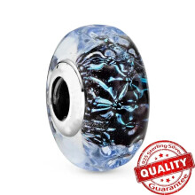 (B1762) 2025 New Original Brand Logo 1:1 925 Sterling Silver Flower and Leaf Cosmic Rainbow Charm Murano Glass Beads for Bracelet DIY Women Jewelry