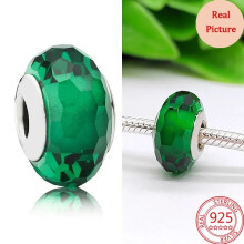 (B1846) 2025 New Original Brand Logo 1:1 925 Sterling Silver Flower and Leaf Cosmic Rainbow Charm Murano Glass Beads for Bracelet DIY Women Jewelry
