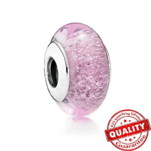 (B1751) 2025 New Original Brand Logo 1:1 925 Sterling Silver Flower and Leaf Cosmic Rainbow Charm Murano Glass Beads for Bracelet DIY Women Jewelry
