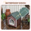 PawHut PawHut Outdoor Cat House with Elevated Base, Cushion, Red-brown 7