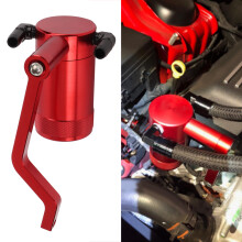 Billet Aluminum Oil Catch Can Reservoir Kit for 6.4L Chrysler 300 2011+ in Red