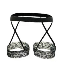 Mutandine senza schienale da uomo, biancheria intima sexy in pizzo, reggicalze, che mostrano i glutei,