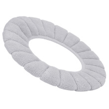 Toilettensitzbezug, verdickt, waschbar, weiches Material, warmhaltend, hautfreundlich, langlebig, edles Design, Toilettensitzkissen, Grau