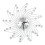 Silver Metal Diamond Decorated Wall Clock Home 1