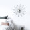 Silver Metal Diamond Decorated Wall Clock Home 8