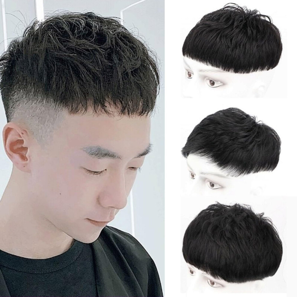 Unisex Clip In Toupee For Men, Human Hair Short Hairpiece 16X18cm With Toupee Tape For Daily Use And Hair Loss Solutions