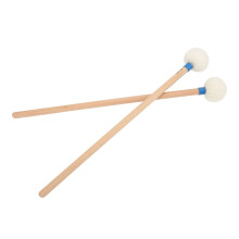 2Pcs Felt Drum Mallet Set with Wooden Handle - Blue Non-Slip Instrument Accessory