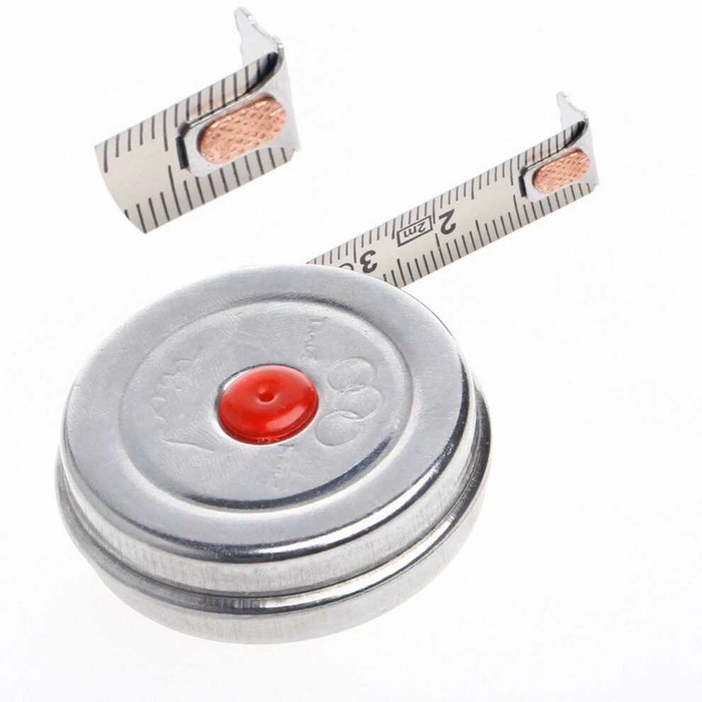 Tape Measure 2M Mini Stainless Steel Retractable For Office Woodworking Metric Measurements 6482260716749