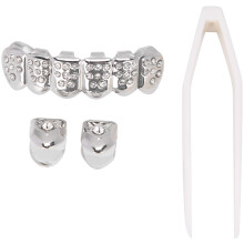 Plating Teeth Brace Set Fashionable Metal Gold