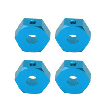 4 Stück 1/10 RC Rad Sechskant Schweller Muttern 14mm Aluminium Rad Sechskant Antriebsachse für AMMRA Big Rock für Typhon für Senton Blau