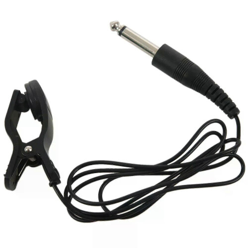 Microfono a contatto piezoelettrico con clip per chitarra acustica universale nera