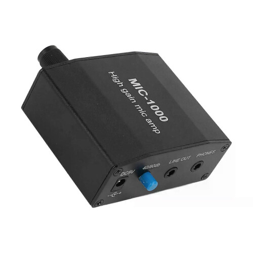 Kit d'accessoires d'amplification de microphone DC 5 V, amplificateur audio micro, gain élevé 1 000 2