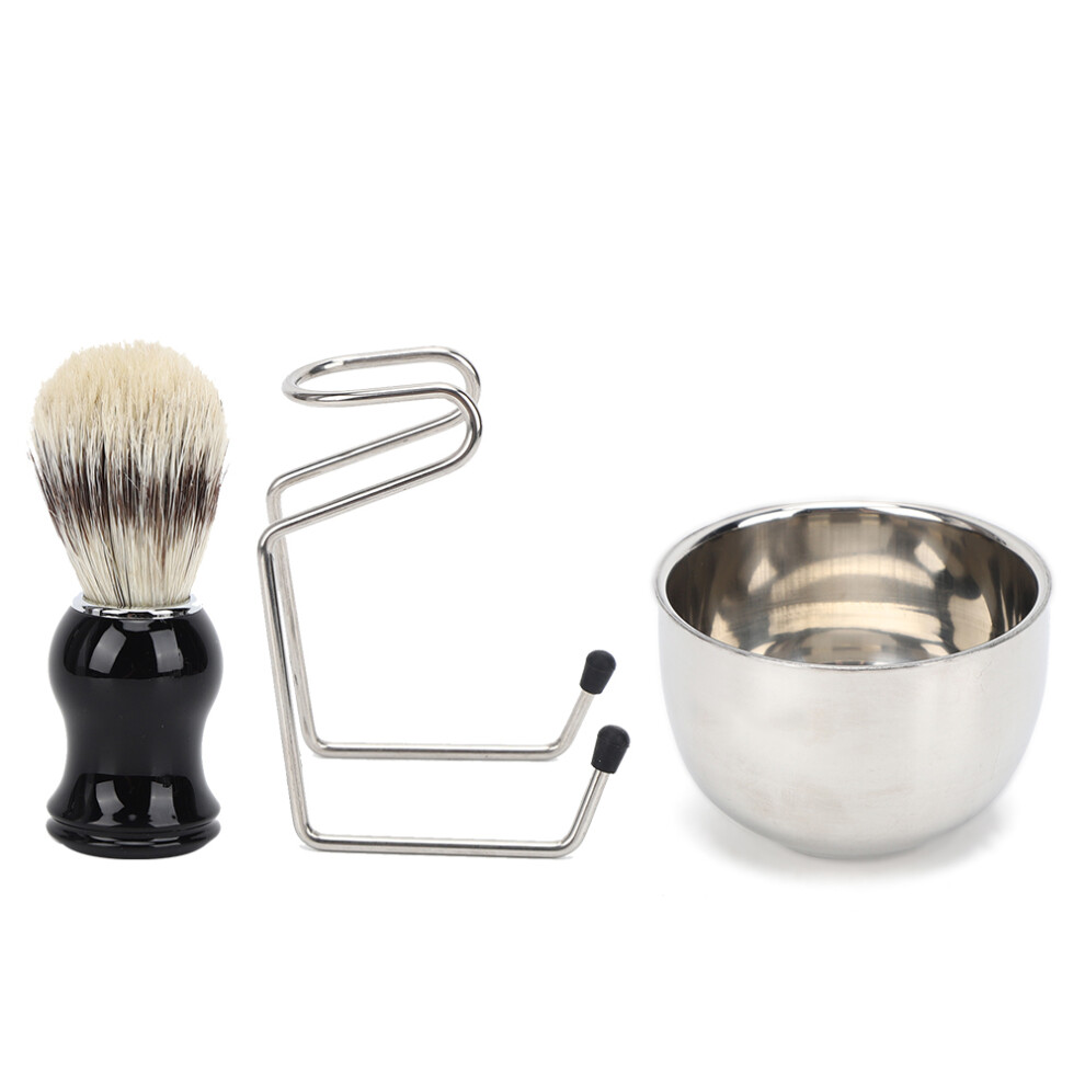 3Pcs/Set Shaving Tool Kit Brush with Stainless