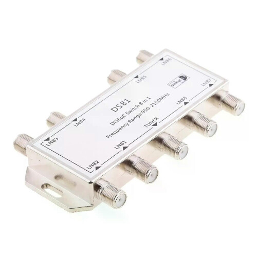 Parabola DiSEqC FTA Multi Switch 8X1 per ricevitore FTA 8 in 1 LNB LNBF 1