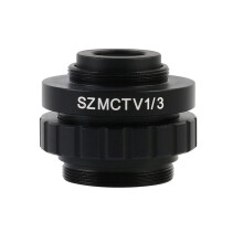 Microscope Accessories Kit with 0.5X 1X C-Mount Adapter Lens for Simul Focal Trinocular Stereo Microscopes and Slides