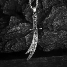 Collana con spada islamica Imam Ali Zulfiqar per uomini e donne Collana con Corano Gioielli islamici